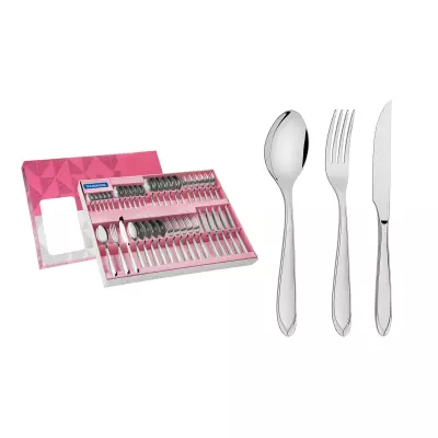 Juego De Cubiertos Tramontina Laguna Inox 42 Piezas - T66906C