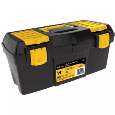 Caja De Herramientas Pretul Plástica 19" (48 Cm) Negro
