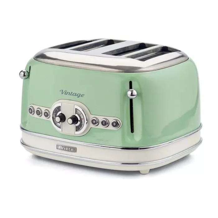 Tostadora de Pan Ariete Vintage 4 Panes Verde 1600W