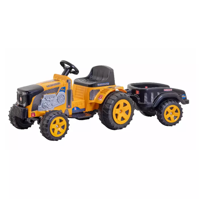 Tractor A Bateria Biemme Country Con Remolque Amarillo   327-Am