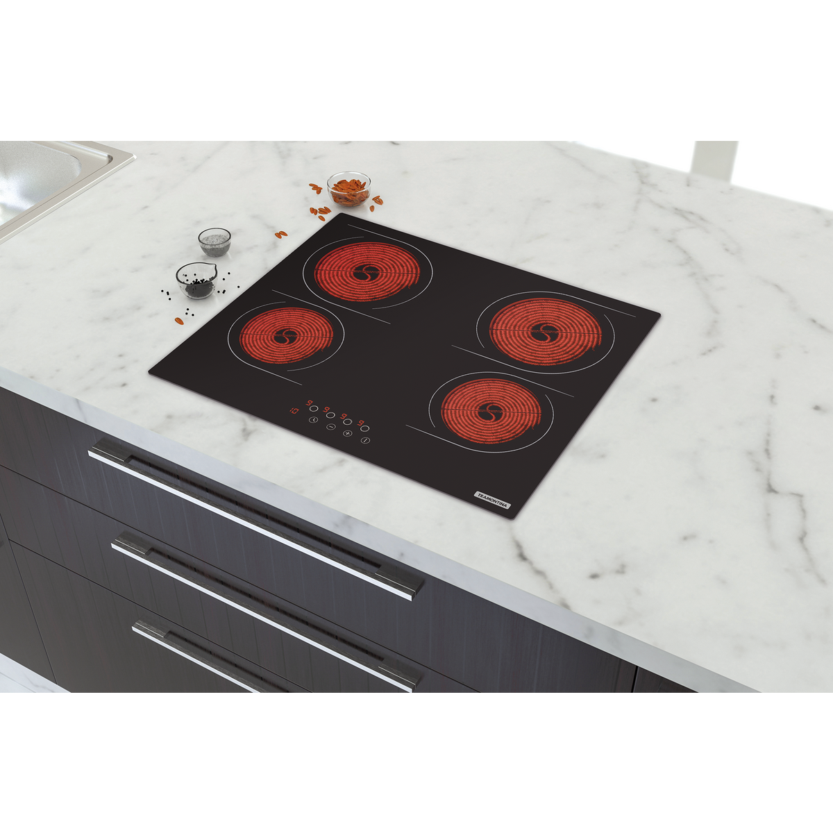 PLACA TRAMONTINA BASE/VIDRIO 4HORNALLAS VITROCERAMCA - T94747