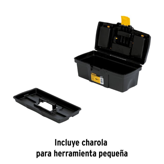 Caja de Herramientas Pretul Plástica 13" (33cm) Negro